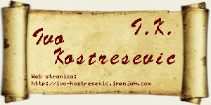 Ivo Kostrešević vizit kartica